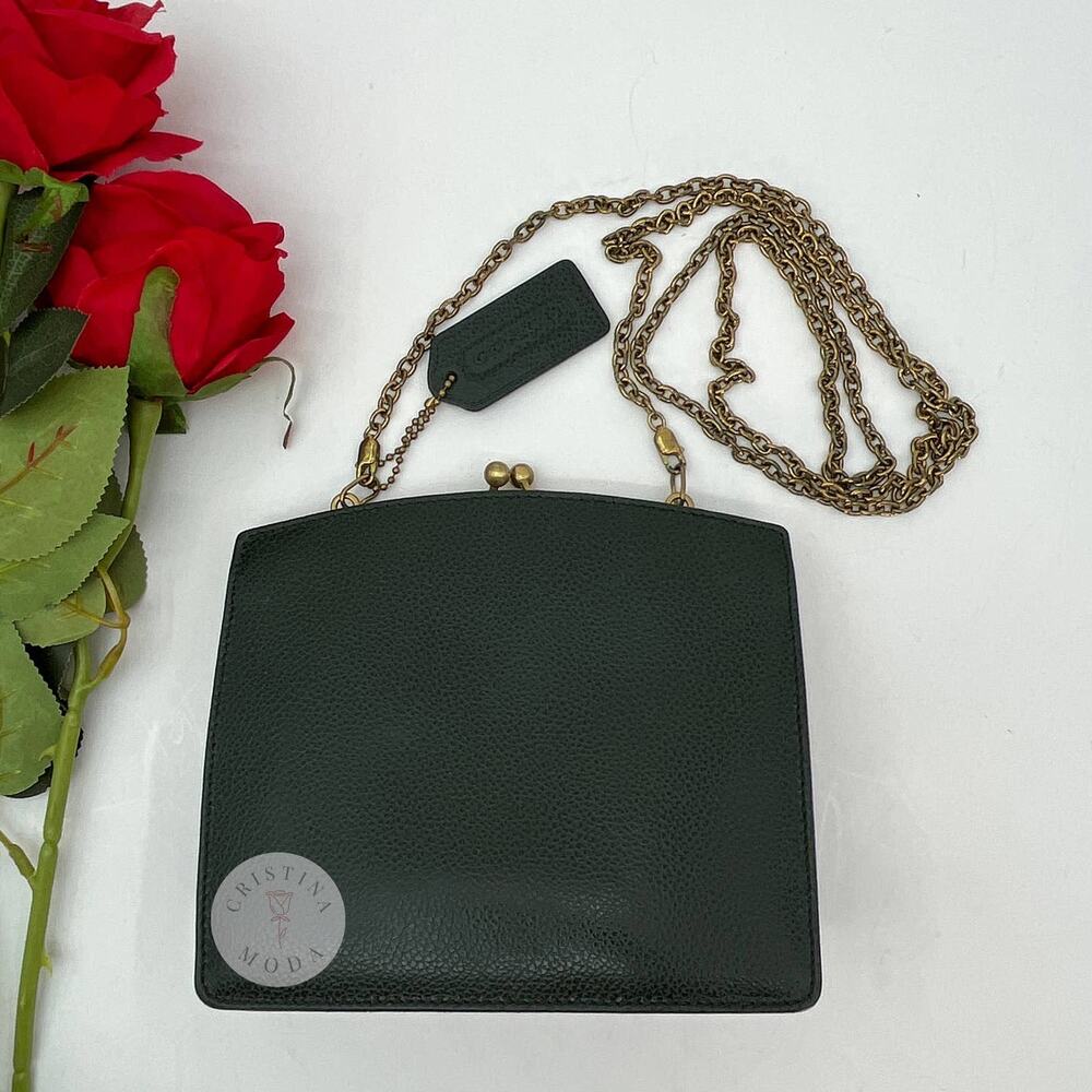 Vintage Coach Madison Tuxedo Bag 4415 Forest Green 1995 Italy